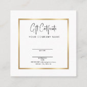 Certificat Cadeau Salon Chic Noir et Or (Devant)