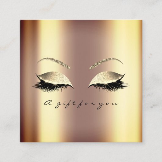 Certificat cadeau Sepia Gold Lashes maquilleur Art (Devant)