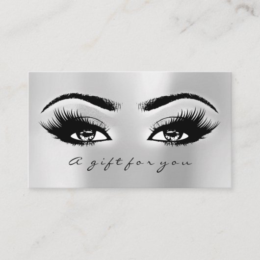 Certificat cadeau Silver Grey Lashes Maquillage (Devant)
