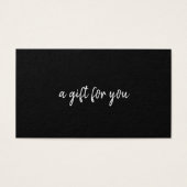 Certificat cadeau simple Black Business moderne (Devant)