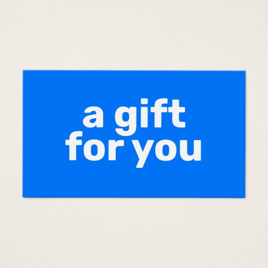 Certificat Cadeau Simple Bleu Clair Moderne Gras (Devant)