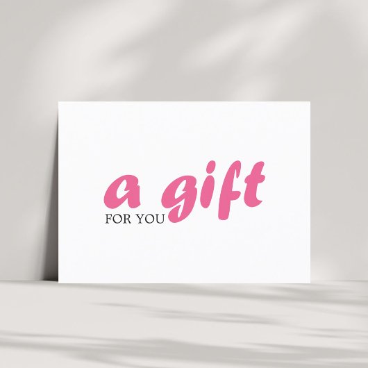 Certificat Cadeau Simple Élégant Beauté Rose