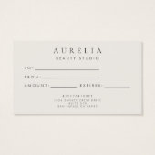 Certificat Cadeau Simple en Papier Kraft Minimal (Dos)