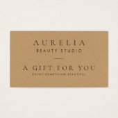 Certificat Cadeau Simple en Papier Kraft Minimal (Devant)