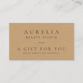 Certificat Cadeau Simple en Papier Kraft Minimal (Devant)