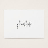 Certificat cadeau simple et moderne pour logo d'en (Devant)