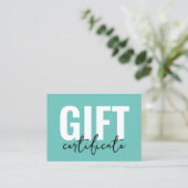 Certificat Cadeau Simple Minimal Entreprise (Debout devant)
