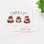 Certificat cadeau simple moderne Boulangerie gâtea (Bureau)