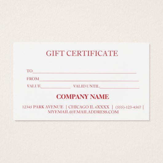 Certificat cadeau simple moderne Boulangerie gâtea (Dos)