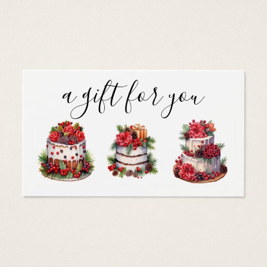 Certificat cadeau simple moderne Boulangerie gâtea (Devant)