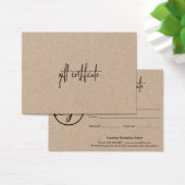 Certificat cadeau simple Rustic Business Logo (Bureau)