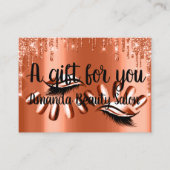 Certificat Cadeau Spa cheveux Nails Luxury Orange  (Devant)