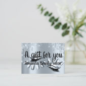 Certificat Cadeau Spa de cheveux Nails Luxury Blue (Debout devant)