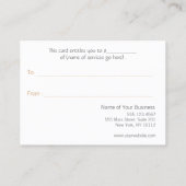 Certificat cadeau Spa et or et gris Salon (Dos)