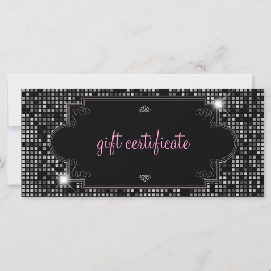 Certificat cadeau Sparkle & Shine : Carte Rack (Devant)