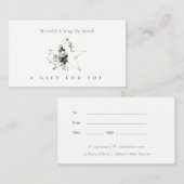 Certificat cadeau Star Poinsettia Leafy Festive (Devant / Derrière)