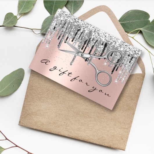 Certificat Cadeau Styliste Rose Siver Ciseaux