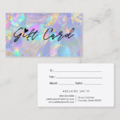 certificat cadeau texture opale (Devant / Derrière)