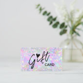 certificat cadeau texture opale pailletée (Debout devant)
