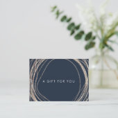 Certificat Cadeau Tourbillon Faux Or Abstrait Mode (Debout devant)