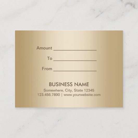 Certificat cadeau Turquoise et bleu moderne (Dos)