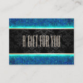 Certificat cadeau Turquoise et bleu moderne (Devant)