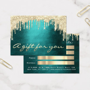 Certificat cadeau Turquoise Gold DripEyelash cheve