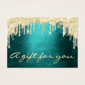 Certificat cadeau Turquoise Gold DripEyelash cheve (Devant)