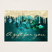 Certificat cadeau Turquoises gouttes de maquillage (Devant)