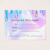 Certificat Cadeau Vernis Holographique à Effet de  (Dos)