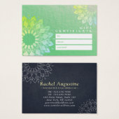 Certificat cadeau YOGA Studio Gold Mandala Fleurs (Devant & derrière)