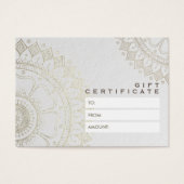 Certificat cadeau YOGA Studio Mandala bleu et or (Devant)