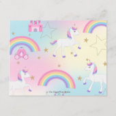 Certificat d'adoption Unicorn Anniversaire Fête Fa (Dos)