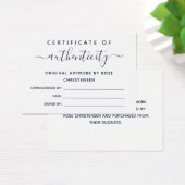 Certificat d'authenticité Chic Navy Script (Bureau)