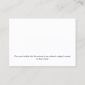 Certificat d'authenticité oeuvre par Ajouter un lo (Dos)