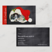 Certificat de cadeau de Noël pour des amants (Devant / Derrière)