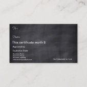 Certificat de cadeau de Noël pour des amants (Dos)