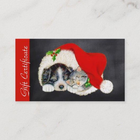 Certificat de cadeau de Noël pour des amants (Devant)