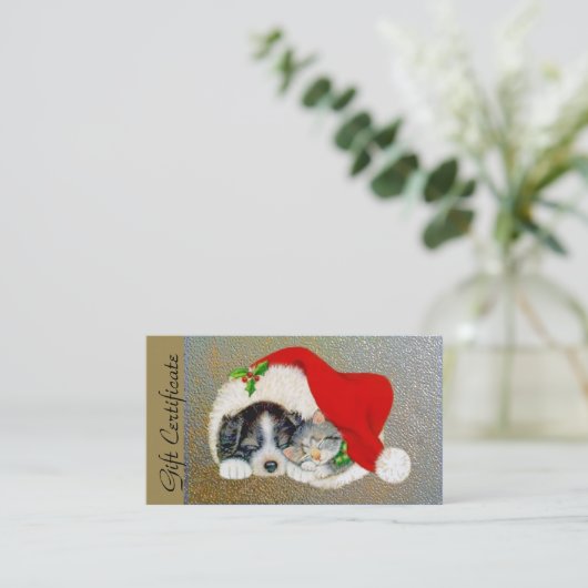 Certificat de cadeau de Noël pour des amants (Debout devant)