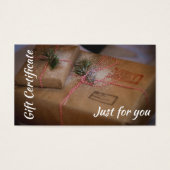 Certificat de carte cadeau de Noël (Devant)