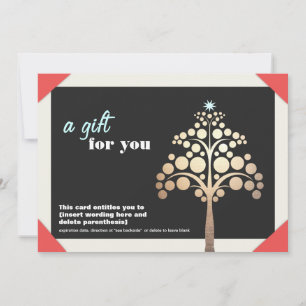 Certificat de carte cadeau de Noël