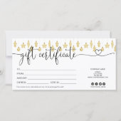 Certificat de carte cadeau de Noël Ornament Gold (Devant)