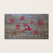 Certificat de carte cadeau de Noël Rustic Vintage (Devant)