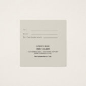 Certificat de carte cadeau Rustic Wood Gold (Dos)