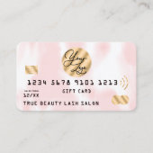 Certificat de crédit-cadeau Gold Pink Aquarelle bl (Devant)