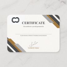 Certificat de kit de marque CC Productions