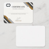 Certificat de kit de marque CC Productions (Devant / Derrière)