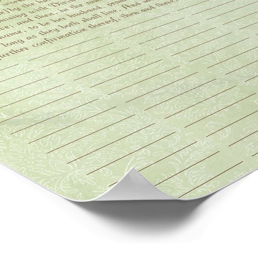 Certificat de Mariage Quaker - Impression d'arbre  (Coin)