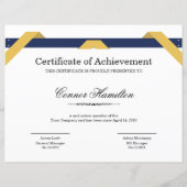 Certificat de Modèle d'appréciation (Devant)