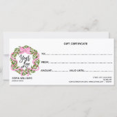Certificat de Noël Carte cadeau Bow Wreath Logo (Dos)